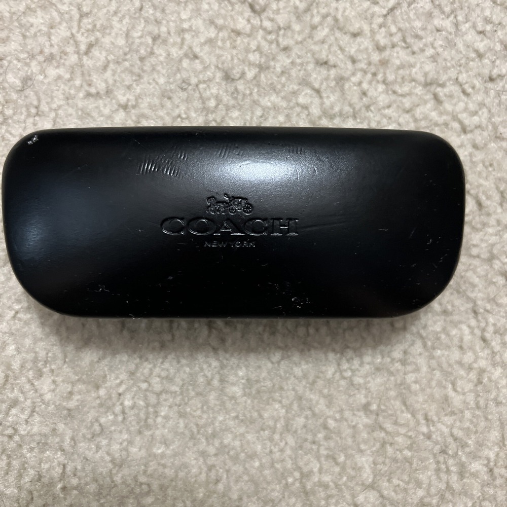 Coach Glasses Case Black‎ Hard Shell Logo Reading Eyeglasses Sunglasses (M1)